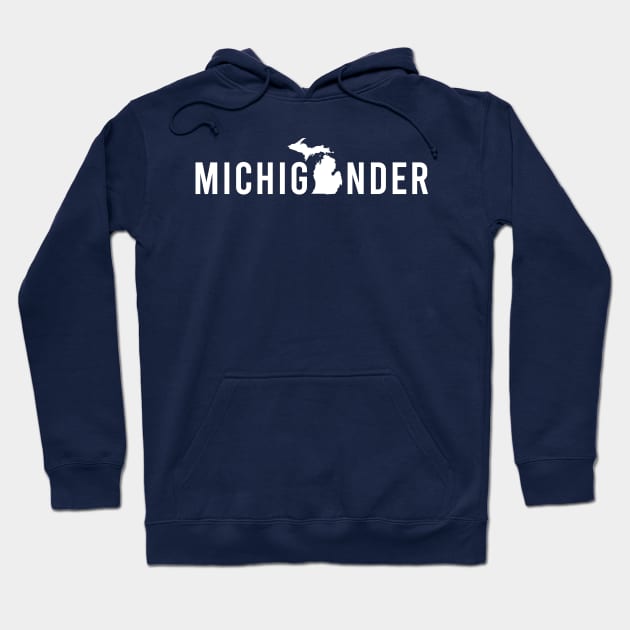 Proud Michigander, Michigan Pride from Midwest Mitten State Hoodie by GreatLakesLocals